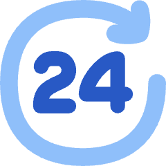 Clock 24 Hours Icon from Flex Flat Set