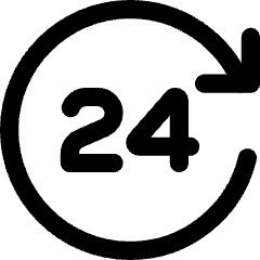 Clock 24 Hours Icon from Core Line Set