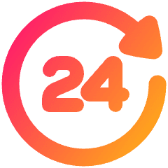 Clock 24 Hours Icon from Plump Gradient Set