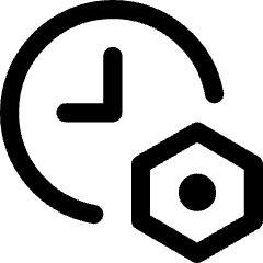 Clock Setting Bolt Nut Icon from Core Line Set