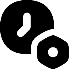 Clock Setting Bolt Nut Icon from Flex Solid Set
