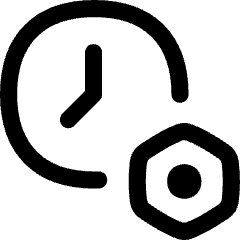 Clock Setting Bolt Nut Icon from Flex Line Set