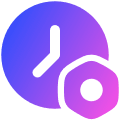Clock Setting Bolt Nut Icon from Plump Gradient Set