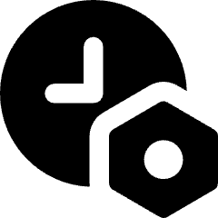Clock Setting Bolt Nut Icon from Core Solid Set