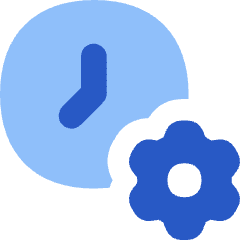 Clock Setting Gear Icon from Flex Flat Set