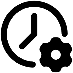 Clock Setting Gear Icon from Plump Remix Set