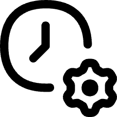 Clock Setting Gear Icon from Flex Line Set