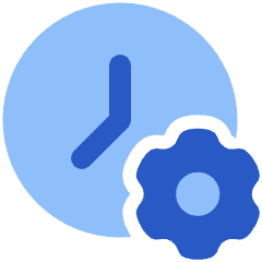 Clock Setting Gear Icon from Plump Flat Set