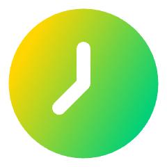 Clock Solo Icon from Plump Gradient Set