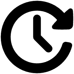 Fastforward Clock Icon from Plump Solid Set