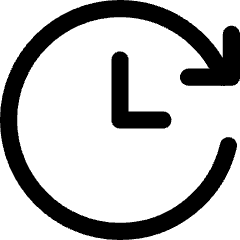 Fastforward Clock Icon from Core Line Set