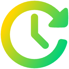 Fastforward Clock Icon from Plump Gradient Set