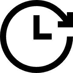 Fastforward Clock Icon from Sharp Line Set