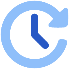 Fastforward Clock Icon from Plump Flat Set