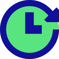 Fastforward Clock Icon from Sharp Pop Set
