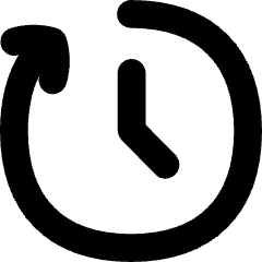 Fastforward Clock Icon from Flex Solid Set