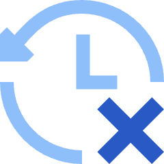 History Arrow Delete Icon from Sharp Flat Set