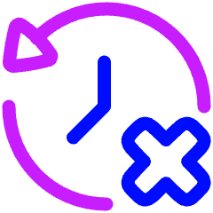 History Arrow Delete Icon from Plump Neon Set