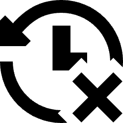 History Arrow Delete Icon from Sharp Remix Set