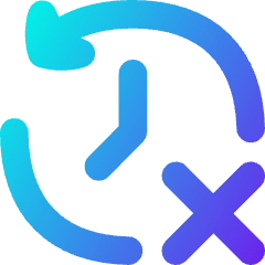 History Arrow Delete Icon from Flex Gradient Set