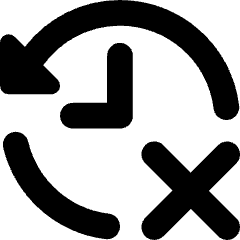 History Arrow Delete Icon from Core Solid Set