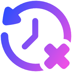 History Arrow Delete Icon from Plump Gradient Set