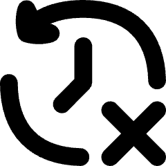 History Arrow Delete Icon from Flex Solid Set