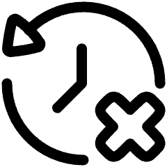 History Arrow Delete Icon from Plump Line Set