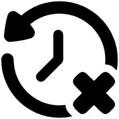 History Arrow Delete Icon from Plump Solid Set