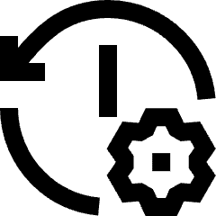 History Arrow Manage Icon from Sharp Line Set