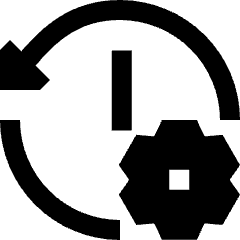 History Arrow Manage Icon from Sharp Solid Set