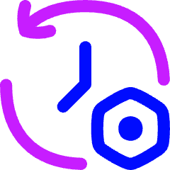 History Arrow Manage Nut Icon from Flex Neon Set