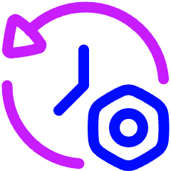 History Arrow Manage Nut Icon from Plump Neon Set