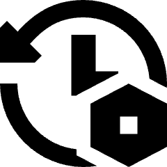 History Arrow Manage Nut Icon from Sharp Remix Set