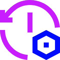 History Arrow Manage Nut Icon from Sharp Neon Set