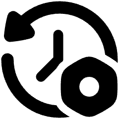 History Arrow Manage Nut Icon from Plump Solid Set