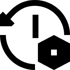 History Arrow Manage Nut Icon from Sharp Solid Set