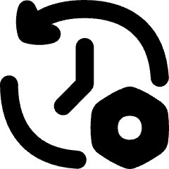 History Arrow Manage Nut Icon from Flex Solid Set