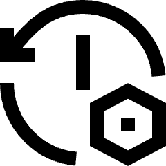 History Arrow Manage Nut Icon from Sharp Line Set