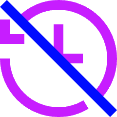 History Arrow Off Icon from Sharp Neon Set