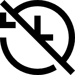 History Arrow Off Icon from Sharp Line Set