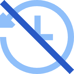 History Arrow Off Icon from Sharp Flat Set