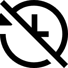 History Arrow Off Icon from Sharp Solid Set