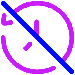 History Arrow Off Icon from Plump Neon Set