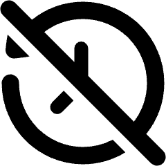 History Arrow Off Icon from Plump Solid Set