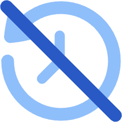 History Arrow Off Icon from Plump Flat Set