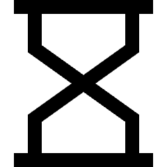 Hourglass Icon from Sharp Line Set