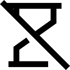 Hourglass Disabled Icon from Sharp Line Set
