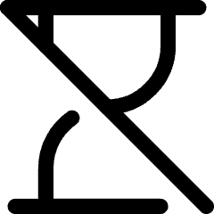 Hourglass Disabled Icon from Core Line Set