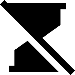Hourglass Disabled Icon from Sharp Solid Set